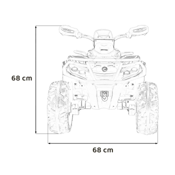 Quad na akumulator dla dzieci Can Am Outlander ATV Czerwony DK-CA005.CR